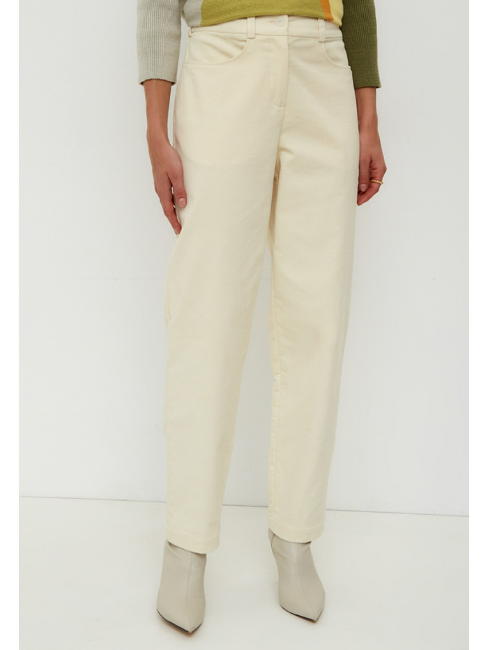 Брюки демисезонные молочного цвета БД-03