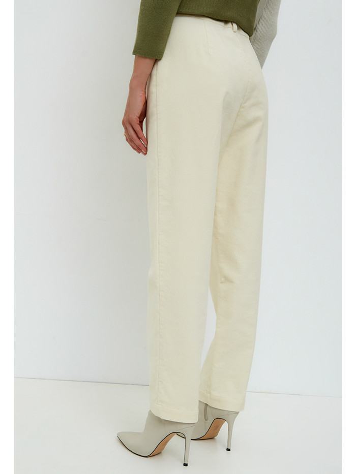 Брюки демисезонные молочного цвета БД-03