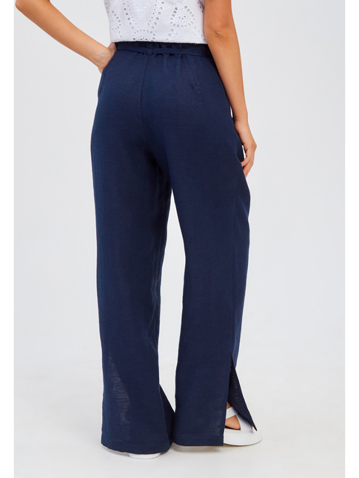 Брюки летние темно-синего цвета БЛЛ-03