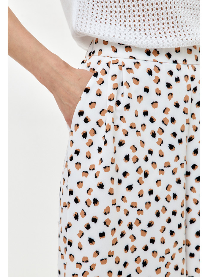 Комфортные летние брюки цвет молочный БВЛ-05