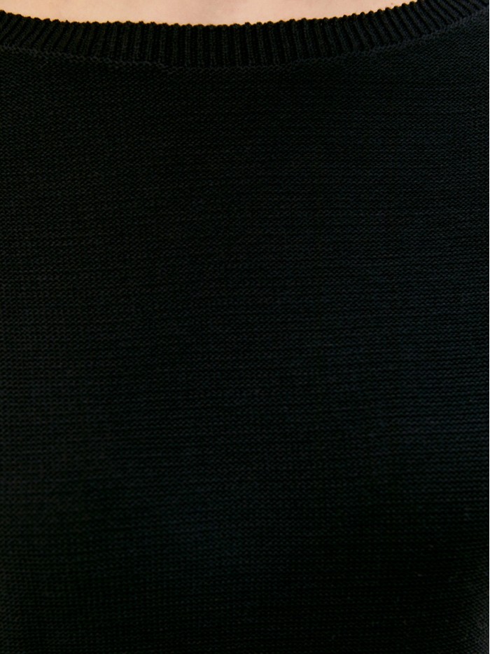 Джемпер легкий с коротким рукавом черного цвета ВТЛ-02А