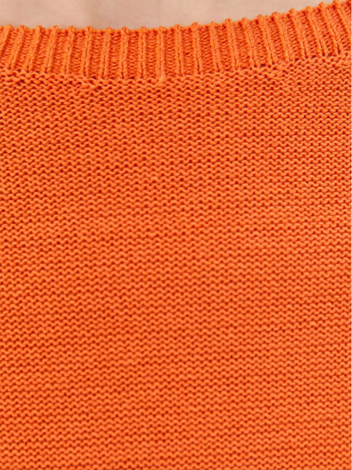 Джемпер легкий с коротким рукавом оранжевого цвета ВТЛ-02А