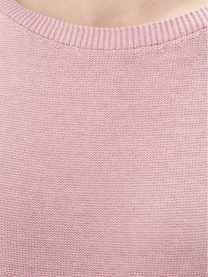 Джемпер легкий с коротким рукавом светло-розового цвета ВТЛ-02А