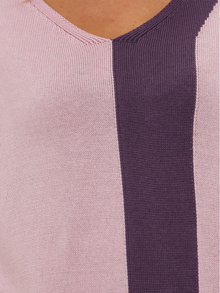 Джемпер прямого кроя с укороченным рукавом аметистовый-светло-розовый-ярко-сиреневый цвета ВТЛ-55