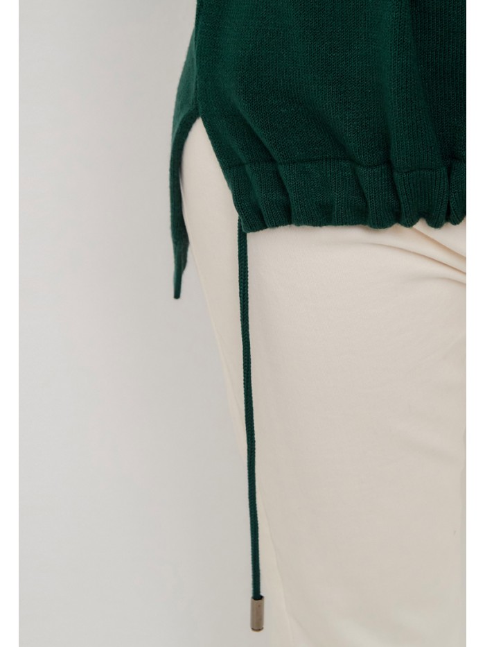 Джемпер женский легкий темно-зеленого цвета ВТД-43