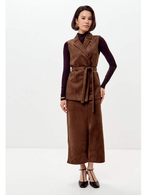 Комплект жилет и юбка женск...