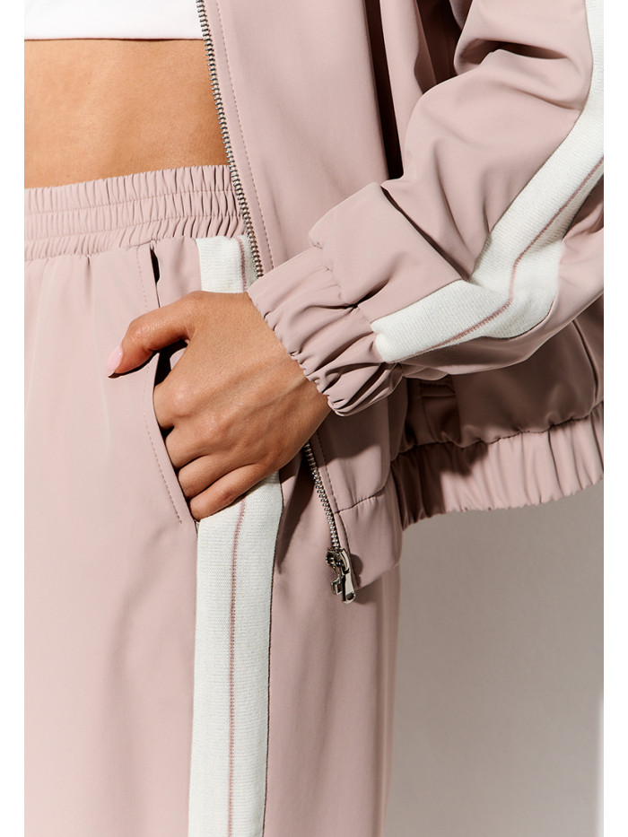 Комплект бомбер и брюки цвет бежевый КД-05