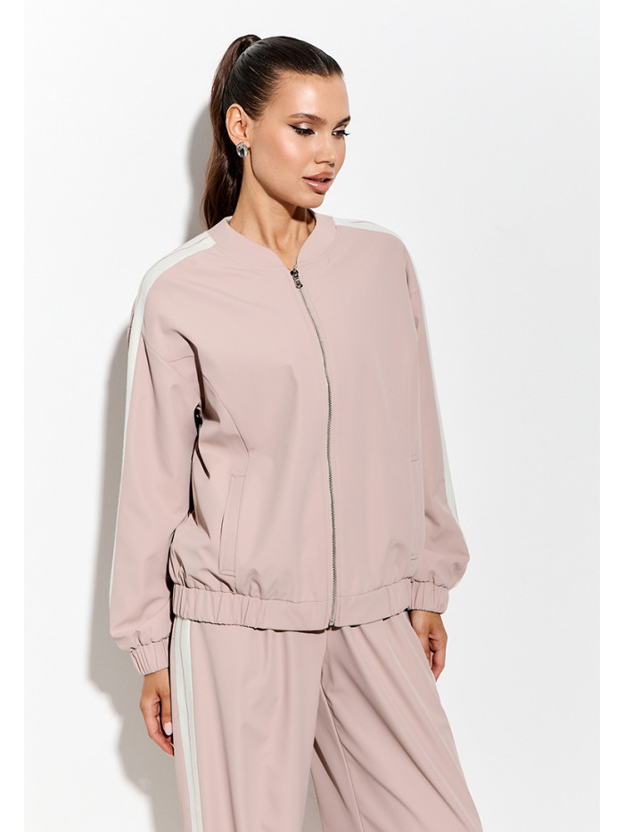 Комплект бомбер и брюки цвет бежевый КД-05