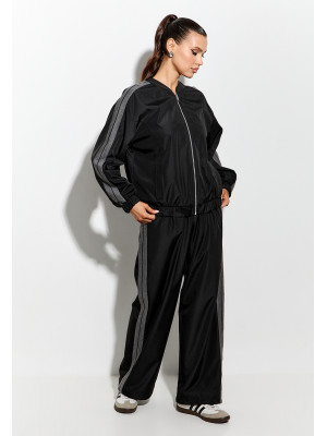 Комплект бомбер и брюки цвет черный КД-05