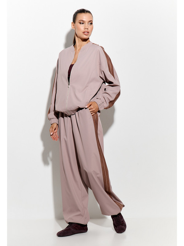 Комплект бомбер и брюки цвет кремовый КД-05