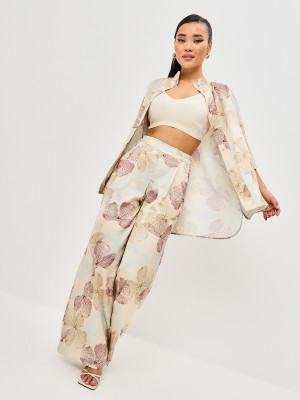 Комплект из искусственного шелка бежевого цвета КШЛ-01