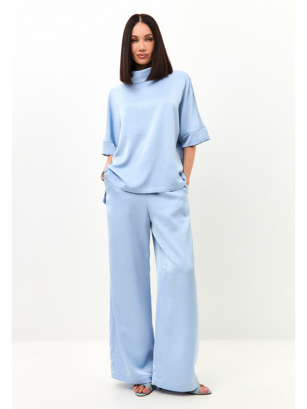 Комплект из искусственного шелка голубого цвета КШЛ-02