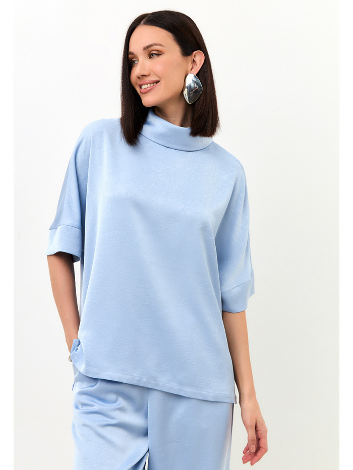 Комплект из искусственного шелка голубого цвета КШЛ-02