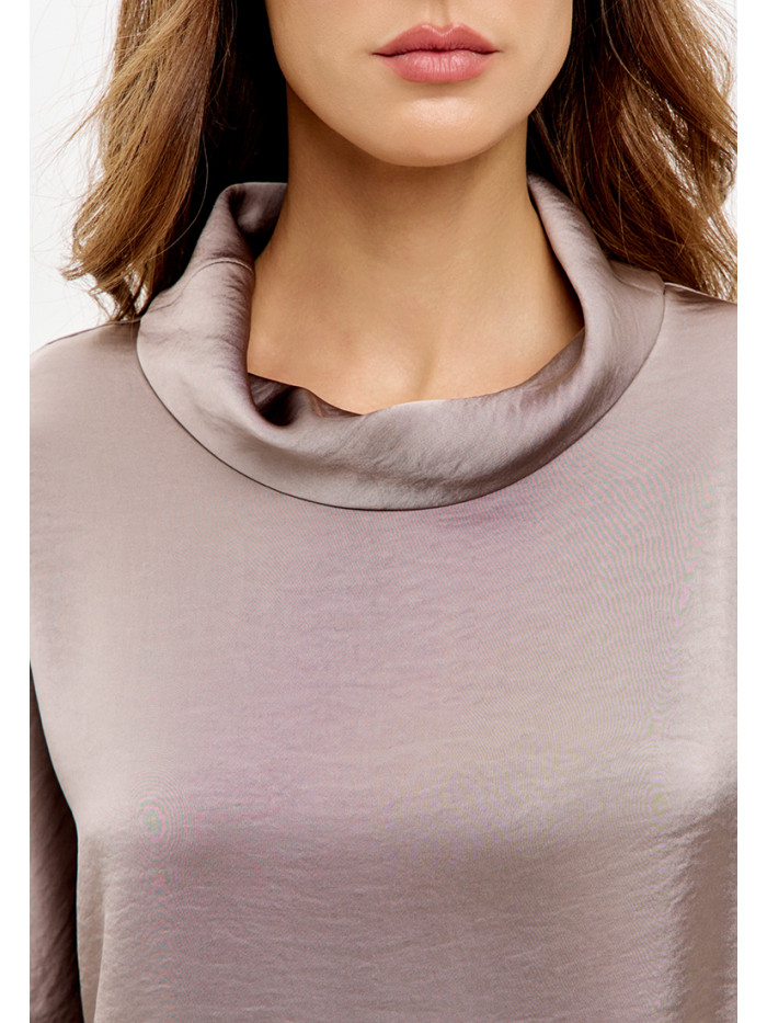 Комплект из искусственного шелка серо-бежевого цвета КШЛ-02