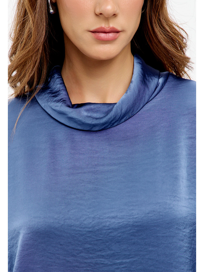 Комплект из искусственного шелка синего цвета КШЛ-02