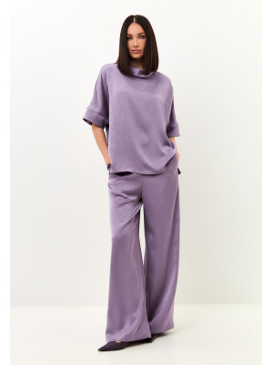 Комплект из искусственного шелка сиреневого цвета КШЛ-02