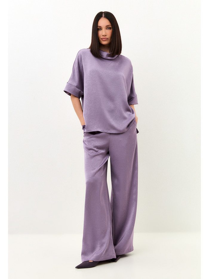 Комплект из искусственного шелка сиреневого цвета КШЛ-02