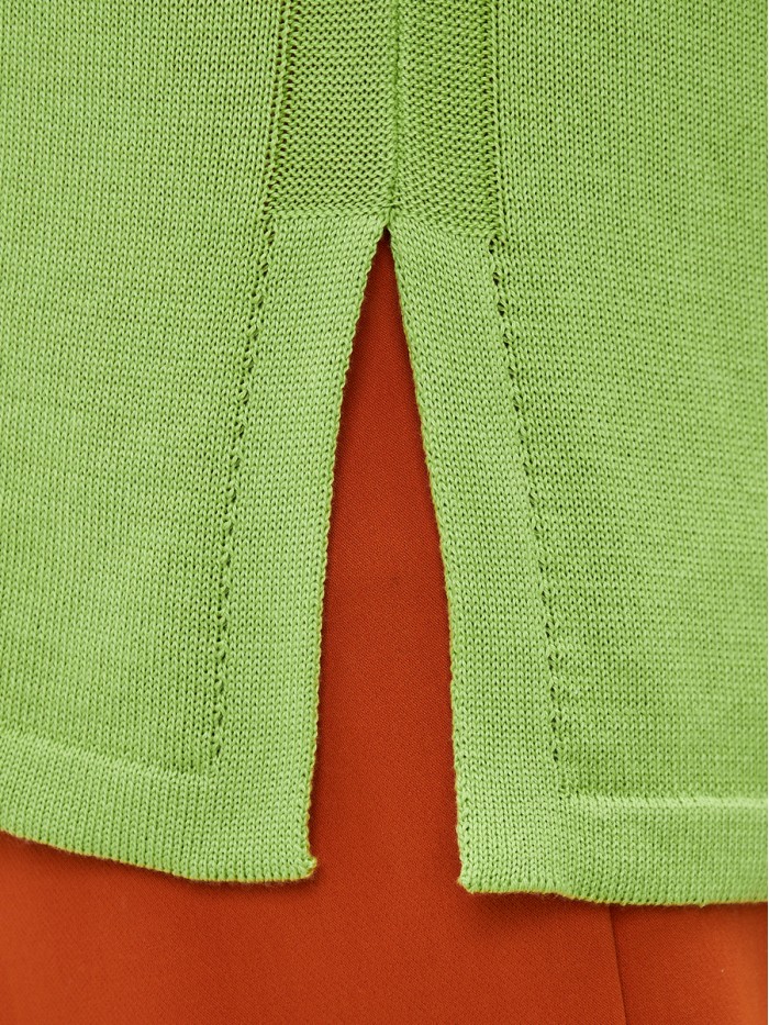Летний джемпер ярко-зеленого цвета на большие размеры ВТЛ-71