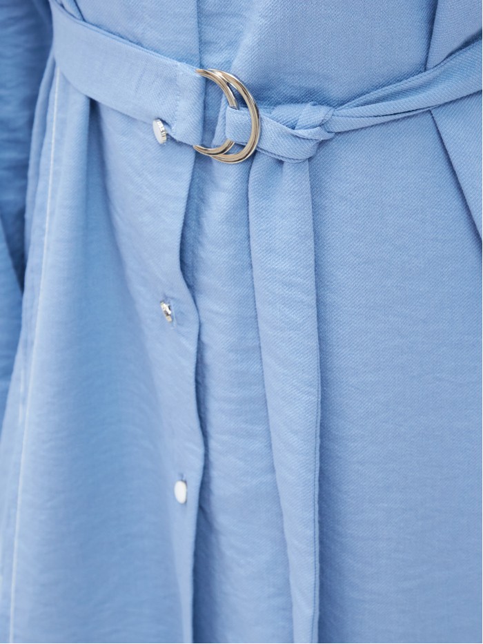 Платье демисезонное голубого цвета ПД-08