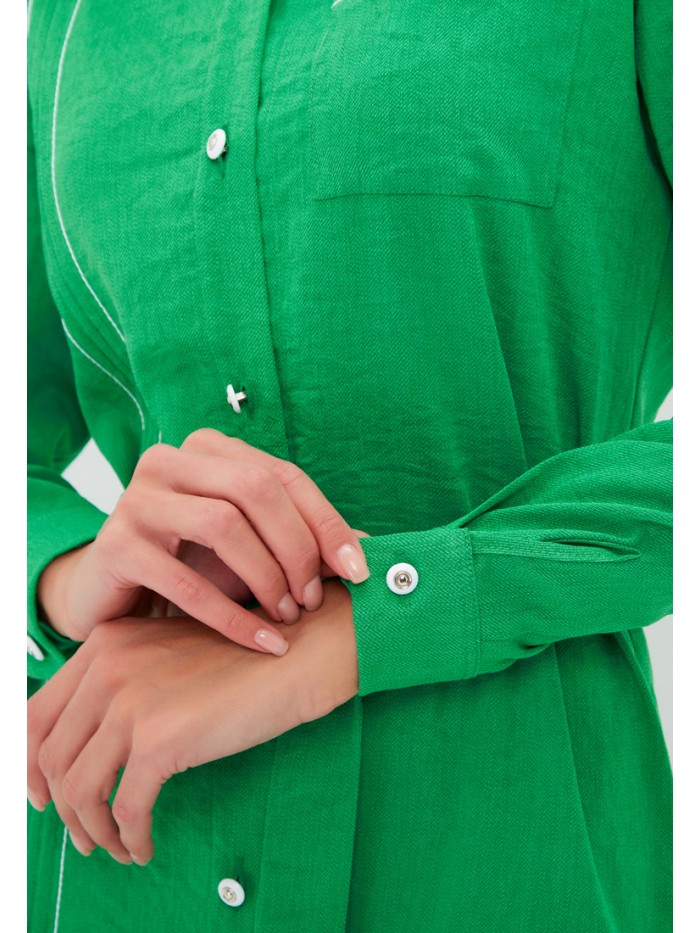 Платье демисезонное зеленого цвета ПД-08