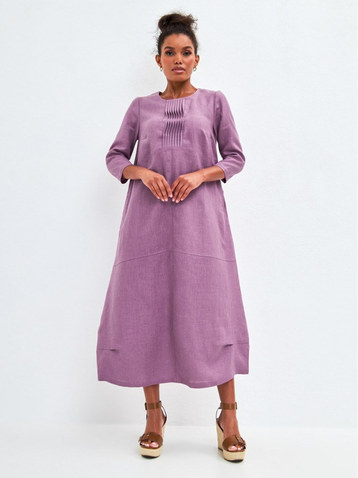 Платье летнее сиреневого цвета ПЛЛ-07