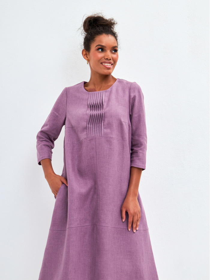 Платье летнее сиреневого цвета ПЛЛ-07