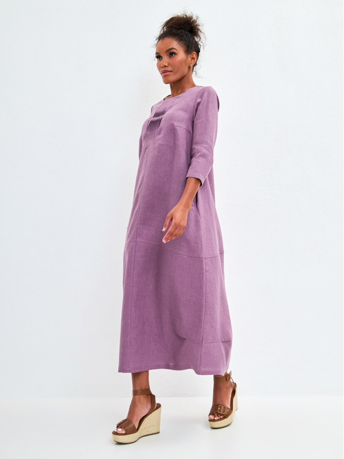 Платье летнее сиреневого цвета ПЛЛ-07