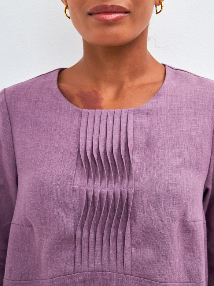 Платье летнее сиреневого цвета ПЛЛ-07