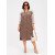 Платье летнее с вязаными элементами бежевого цвета ПЛЛ-1810 490р.