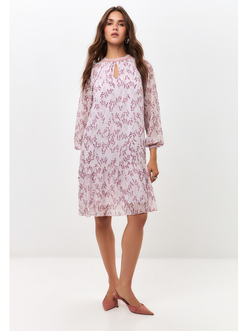 Платье шифоновое светло-ро...