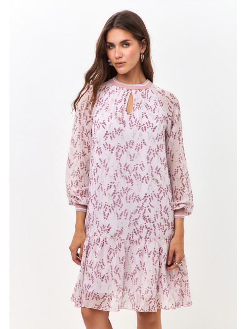 Платье шифоновое светло-ро...