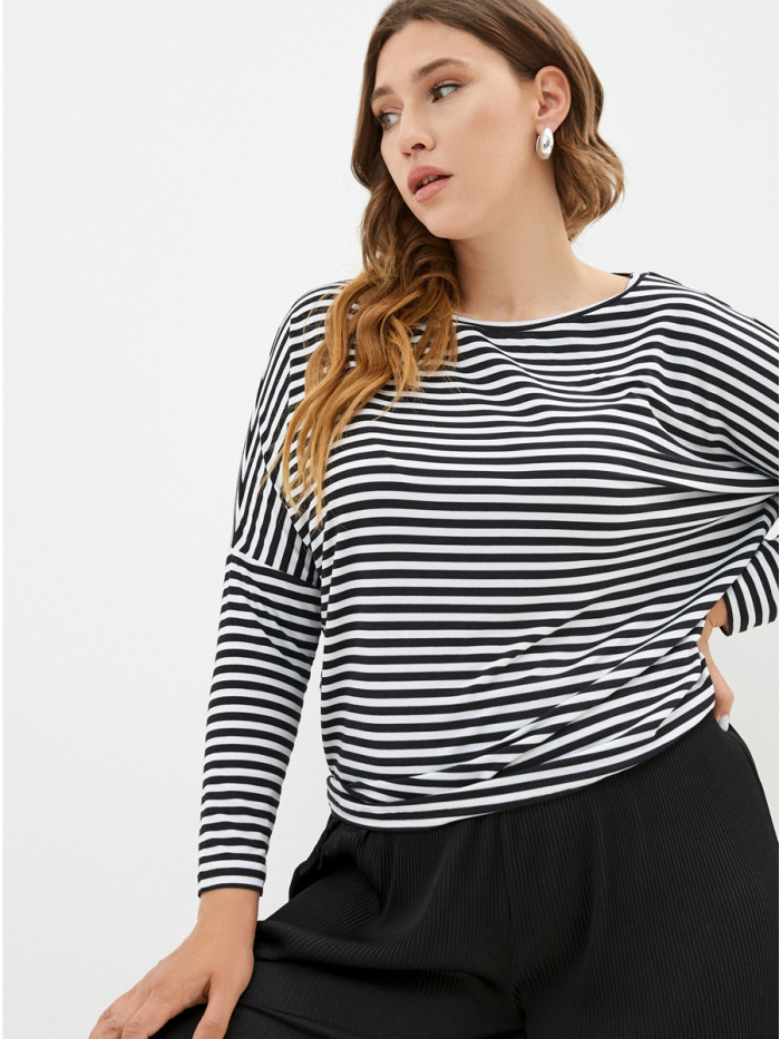 Джемпер летний белого и черного цвета ВШЛ-01А Джемпер летний белого и черного цвета ВШЛ-01А