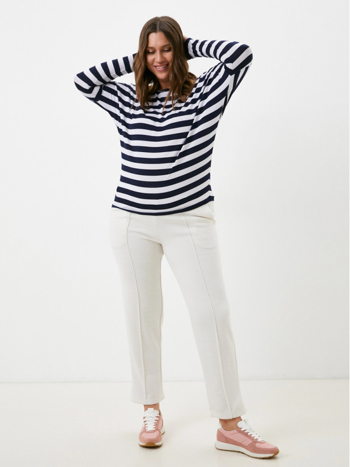 Джемпер летний чернильный-белого цвета ВШЛ-01А Джемпер летний чернильный-белого цвета ВШЛ-01А