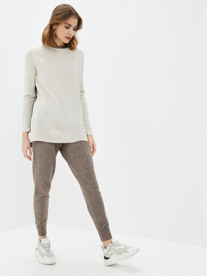 Джоггеры с карманами кофейного цвета ВТД-40