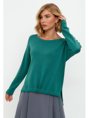 Джемпер женский легкий изумрудного цвета ВТД-43