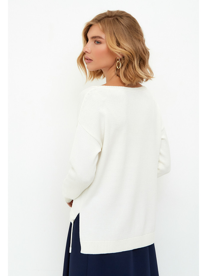 Джемпер женский легкий молочного цвета ВТД-43