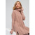 Женский удлиненный джемпер с разрезами розовато-бежевого цвета ВТД-446 590р.
