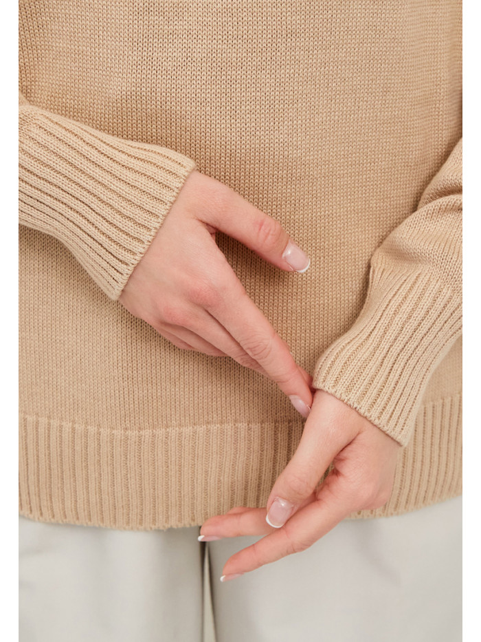 Женский классический джемпер бежевого цвета ВТД-55