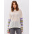 Легкий женский джемпер с полосатыми рукавами белого цвета ВТД-617 990р.