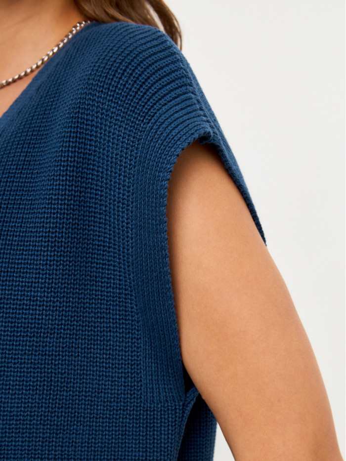 Оригинальный жилет синего цвета ВТД-68