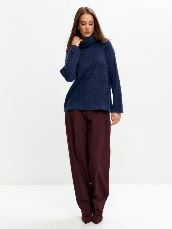 Изумительный джемпер темно-синего цвета ВТД-73