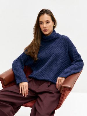 Изумительный джемпер темно-синего цвета ВТД-73