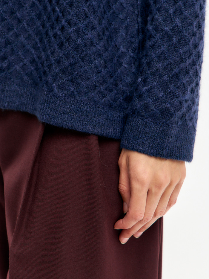 Изумительный джемпер темно-синего цвета ВТД-73