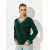 Джемпер с V-образным вырезом цвет темно-зеленый-морская волна ВТД-757 990р.
