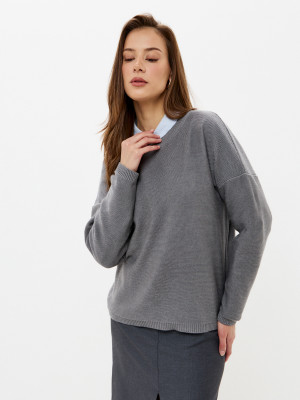 Джемпер из эко-хлопка цвет серый ВТД-78