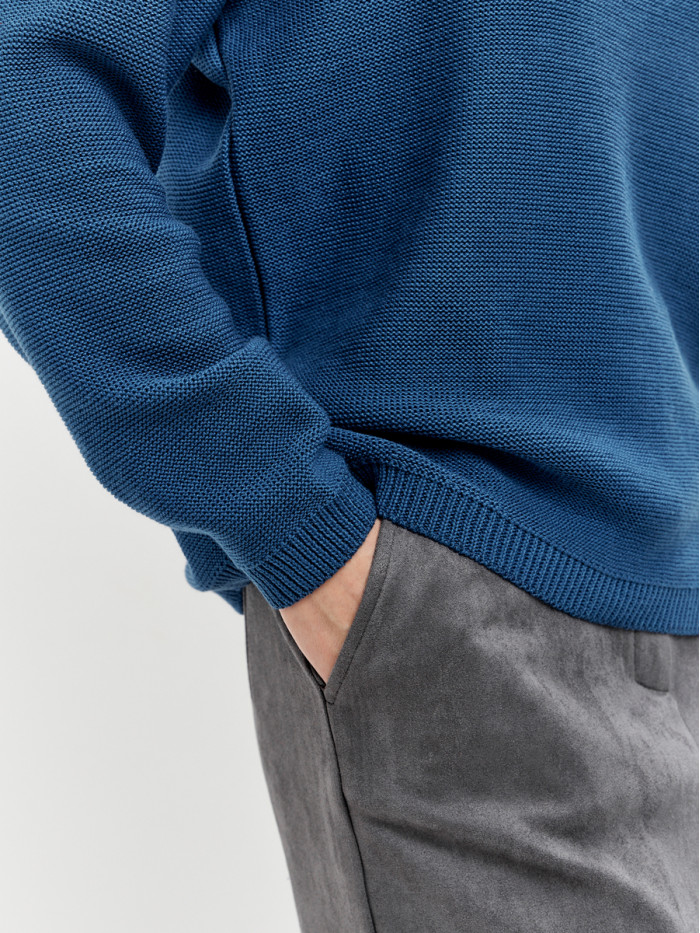 Джемпер из эко-хлопка цвет синий ВТД-78