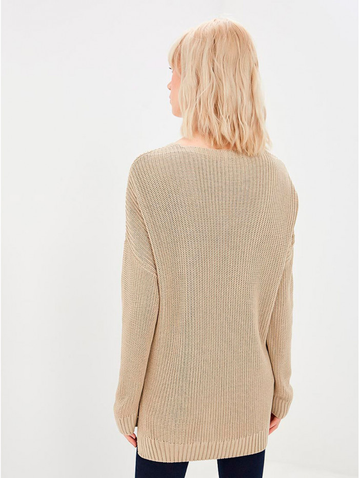 Классический легкий джемпер бежевого цвета ВТЛ-06