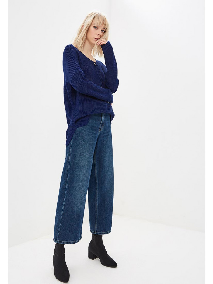 Классический легкий джемпер синего цвета ВТЛ-06