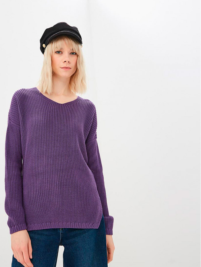 Классический легкий джемпер фиолетового цвета ВТЛ-07