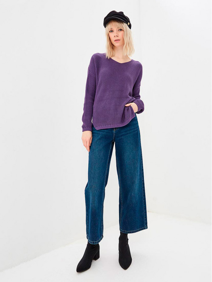 Классический легкий джемпер фиолетового цвета ВТЛ-07